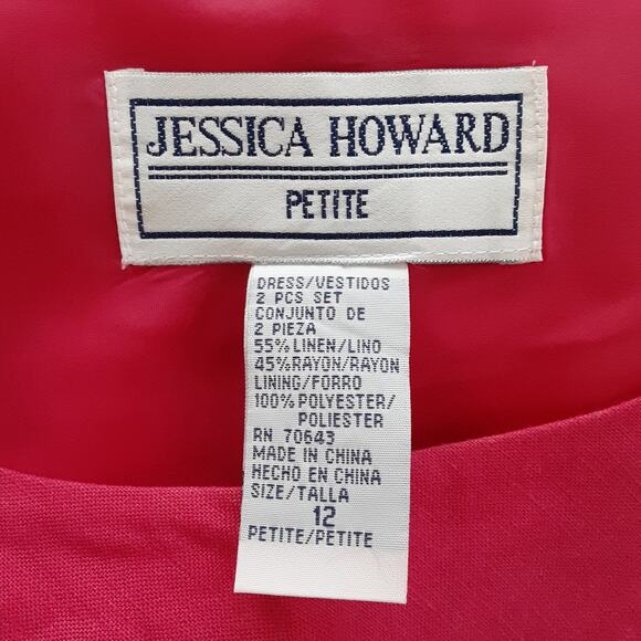 Vintage 90s Sheath Dress Pink Linen Blend Maxi Dress Sleeveless Womens 12P - Picture 5 of 9